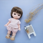 【２点セット】半袖トレーナーかぼちゃパンツセット（ピンクピンクチェック）メルちゃんソランちゃん