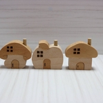 組み木　可愛らしい3軒のお家🏠　３つセット