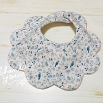 【現品限り】花びら　もくもく型スタイ　北欧　小鳥