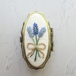 【ラベンダーの花束】刺繍ケース 