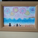 『海を見ていた猫・花火篇』原画
