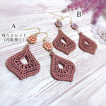 アンティーク調༓❅⃝༓大人可愛いウッドピアス(イヤリング)シンプルアクセサリー