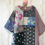 ◆sale◆ 北欧パッチワーク ワンピース mocha【ミナペルホネン】