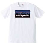 【送料無料】【新品】【5.6oz】papagorira パパゴリラ Tシャツ パロディ おもしろ 白 メンズ サイズ プレゼント　父の日