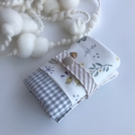 emさまオーダー☆防水❣️うさぎ×グレーチェックのオムツ替えシート☆マット☆