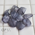 [B2106-1]【10個】 アクリル クリア ビーズ 変形 マーブルカラー パープル 紫 夏 イヤリング ピアス  ブレスレット 