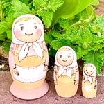 マトリョーシカ 小（パステルピンク）3個組