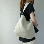 コットンジュートラウンドショルダーバッグ＜ベージュ、レッド、グリーン、イエロー＞ 
