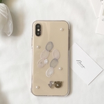 iPhone12ケースなど対応　ニュアンス　滲み　たらしこみ　くまiPhoneケース