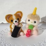 [　a様専用ページです　]　コーギーちゃんと桃色鬼ちゃん　節分