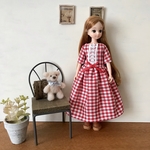 リカちゃん　ブライス　ワンピース　ギンガムチェック