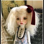 r様　お取り置き♪2点　imda3.0　チベットラム羊毛　ウイッグ　クリーム+アンティークブロンド