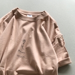 《予約販売》ビッグシルエットTシャツ / rose / アプリコットベージュ