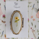 【6/13(日)21:00発売】刺繍　アクセサリーケース　向日葵