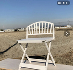 Ｈ様専用注文ページ・Mサイズシャビーテイスト・D 40cm・Ｈ47cm(白)わんちゃん撮影用折り畳みベンチ