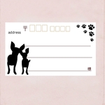 ミニピンシルエット（2匹）の宛名シール150枚^ ^