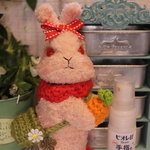 うさぎ　編みぐるみ　消毒液ホルダー ハンドジェル  ハンドスプレー　ウサギ