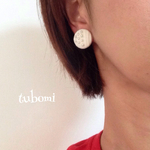 まん丸＊イヤリング/ピアス（パール）