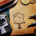 シマエナガのThank youスタンプ