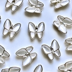 バラ売りOK🦋No.B91、蝶々、蝶、ちょうちょ、ホワイト2個組、300円