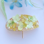 【再販】グリーン紫陽花とパールのポニーフック