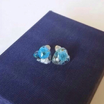 【outlet】水中花のピアス　~special version 青~