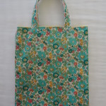 ぺったんこバッグ*リバティ*Betsy*グリーン*32×28㎝