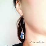 グラスチャームのフックピアス