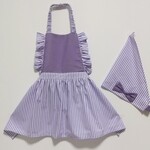 キッズ　エプロン　＊パープルストライプ＊