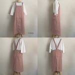 ★ささっとかんたんエプロン、レッドストライプ