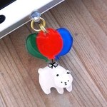 空飛ぶシロクマのイヤホンジャック（ストラップ）