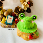 ペット用❤︎かえるフェルト帽子