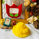 📛(赤)幼稚園帽子＆チューリップ名札セット