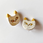 陶器イヤリング cat