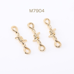 M7904  30個  コネクターチャーム ツイスト 2カン 9×34mm ゴールド 3×（10ヶ）