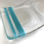 ガラス 豆皿(turquoise line)