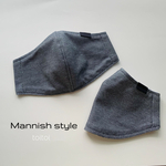 秋冬コーデ❁メンズライクマスク/スーツや制服にも合わせやすいシンプルマスク/ノーズワイヤー入り