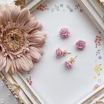 *薔薇ピアス*パープルローズ*華奢*ばら*繊細で上品なバラのスタッドピアス*紫*花ピアス*フラワー*