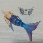 人魚素体 紫陽花クリア/ホワイティ #オビツ11 サイズ
