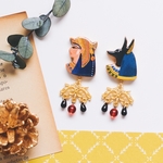 アヌビスとネフェルタリの イヤリング/ピアス
