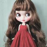 再出品213.※赤のキャミソールドレス※ブライスアウトフィット※1/6ドール服