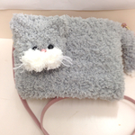 モコモコねこちゃんポシェット(グレー)