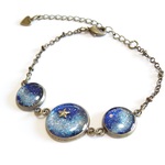 ☆３つの宇宙～ブレスレット～宇宙塗りレジン～