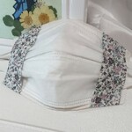 夏用マスクカバー肌触り柔らか ワッフルコットン×シングルガーゼ素材 リバティ パープル
