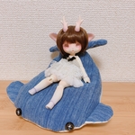 ドールをダメにするクッション（くじらさんver.）