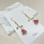 薔薇のピアス(ゴールド)
