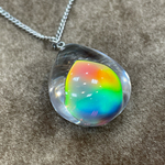 🌈京セラオパールレインボーオーロラ滴ネックレス🌈