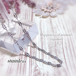 全品送料無料💕《お嫁入り*5》ALL💠サージカルステンレス💠ネックレス*ペダルチェーン*アレルギー対応♡silver