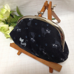 がま口   猫好き集まれー！  闇夜の猫ちゃん柄  母の日のプレゼントに！