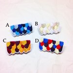 刺繍ブローチ　「うろこパッチ」